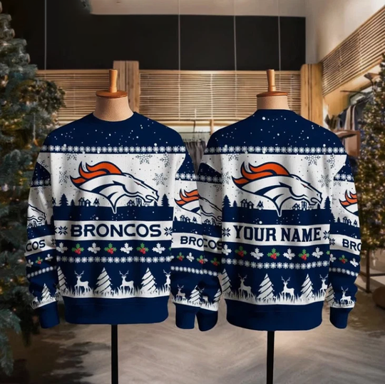 Broncos Snow Ugly Christmas Sweater Gift For Christmas