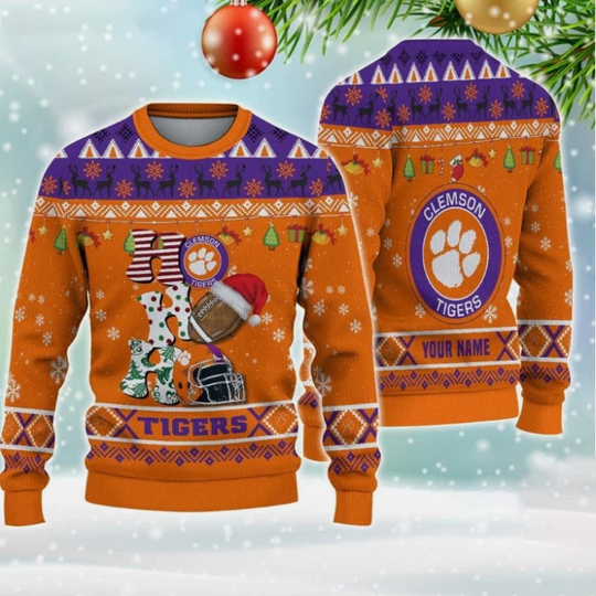 Discover Clemson Tiger Football HO HO HO Ugly Christmas Sweater Gift For Christmas