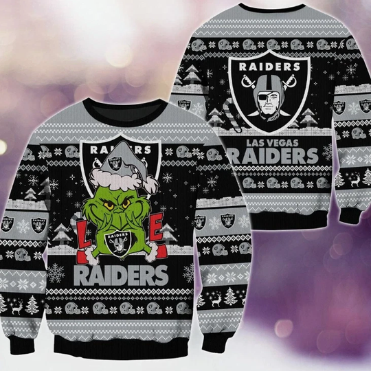Raiders funny character Football Limited Ugly Christmas Sweater Gift For Christmas