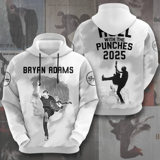 Discover BG Bryan Adams Roll With The Punches 2025 3D Hoodie