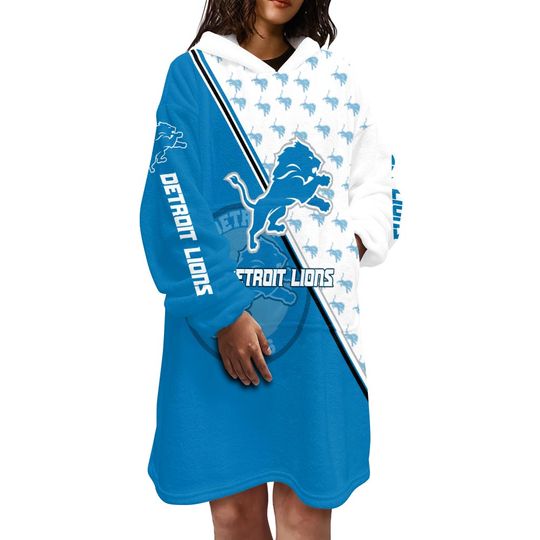 Lions Football Blanket Hoodie Unisex