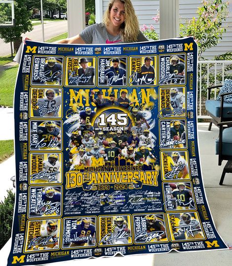 Michigan Wolverines 145 Seasons 1879-2024 Fleece Blanket