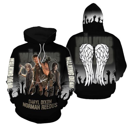 Daryl Dixon Norman Reedus The Walking 3D Hoodie