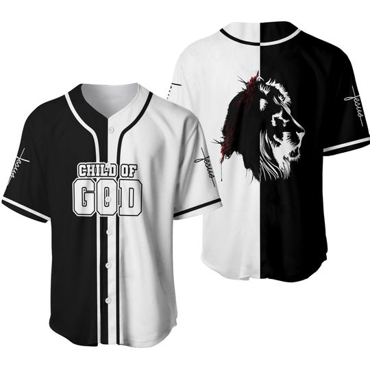 Lion Of Judah Jesus Child Of God Baseball Jersey Shirt