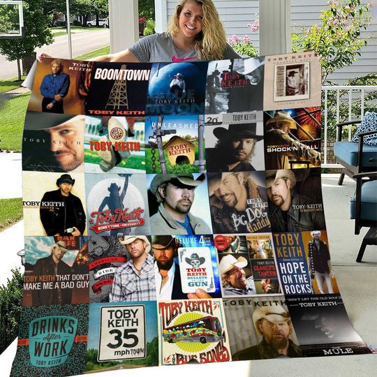 Toby Keith Fleece Blanket | Christmas Gift | Gift Idea For Fans