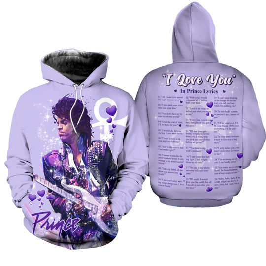 Prince Hoodie, I Love You In Prince Lyrics Shirt, Pur Rain Prince Fans Gifts