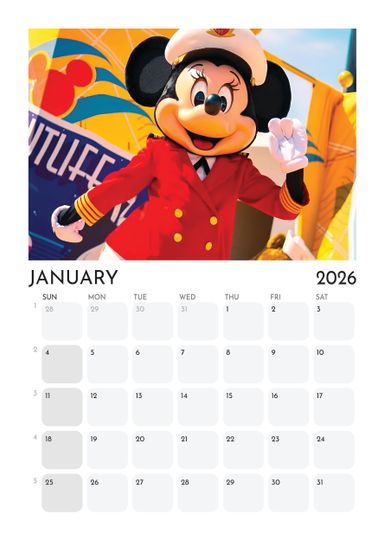 2026 Disney Cruise Line Calendar
