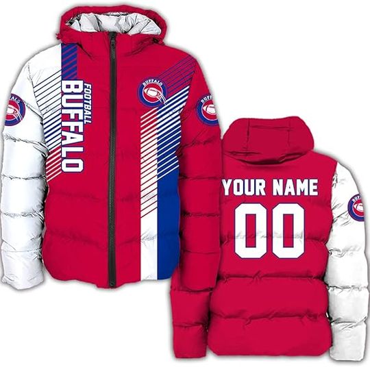 Football Buffalo Bills Custom Your Own Puffer Jackets Personalized Any Sport Name Number Jacket
