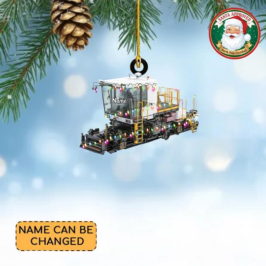Personalized Asphalt Paving Machine Christmas Ornament, Asphalt Paver Ornament, Onstruction Worker Ornament, Machine Hanging Decor