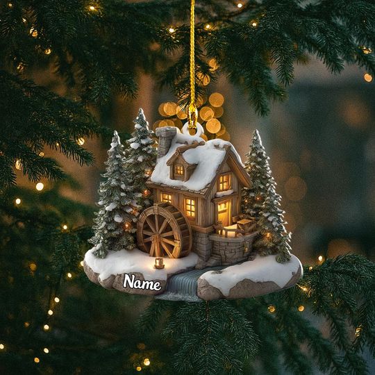 Discover Personalized Water Wheel Christmas Ornament, Water Wheel Ornament, Farmer Xmas Ornament Decor, Farming Lovers Ornament Gift NN1-983
