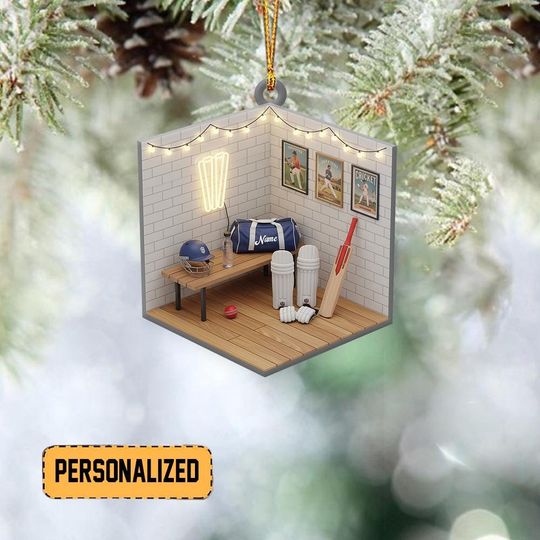 Discover Personalized Cricket Christmas Ornament Cricket Player Ornament Gift Cricket Locker Room Decor Cricket Athletes Cricket Gear TD-1112-SEIU