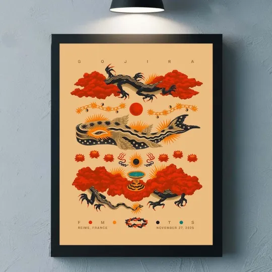 Discover Gojira Reims France 2025 Event Poster - Reims Arena, November 27