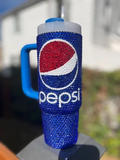 Dr Pepsi Bling Tumbler 40oz, Dr Pepper Tumbler