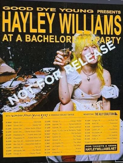 Discover Hayley Williams 2026 Tour Poster - Premium Matte Vertical Poster