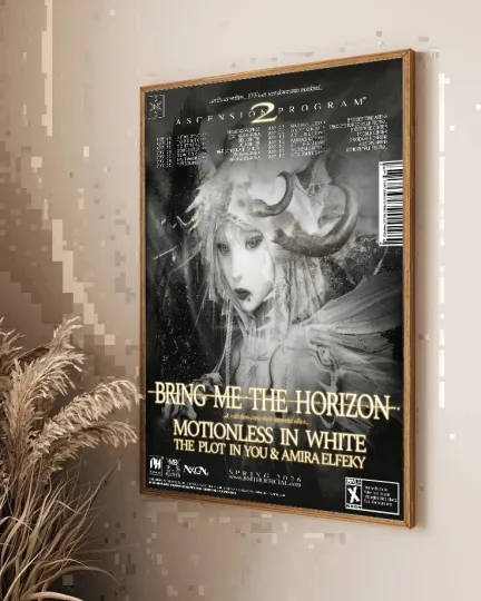 Bring Me The Horizon North American Ascension Program Tour Poster Spring 2026