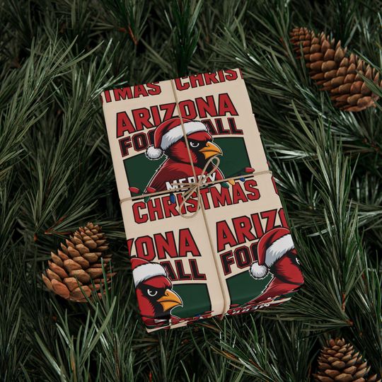 Discover Arizonna Football Merry Christmas Sports Gift Wrap, Holiday Present Wrap, Christmas Gift Wrap, Gift Packaging