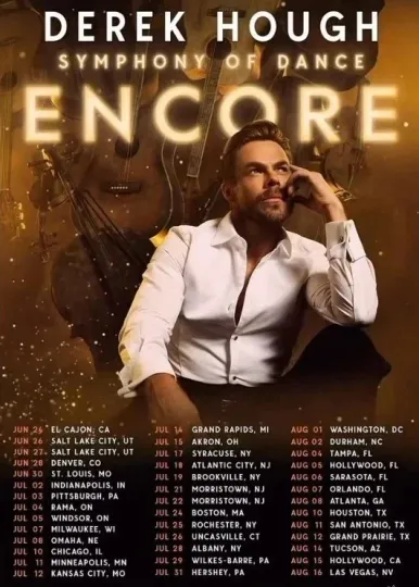 Discover Derek Hough Tour 2026 Poster - Dance & Concert Wall Art
