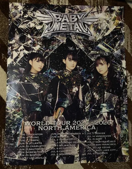 Baby 2025-2026 Tour Poster Vertical Premium Matte