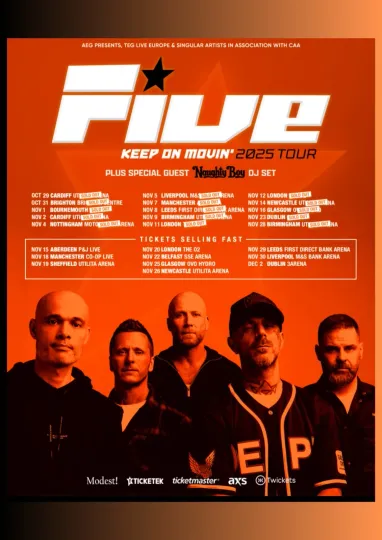 Discover Five Keep On Moving Tour 2025 Poster Print