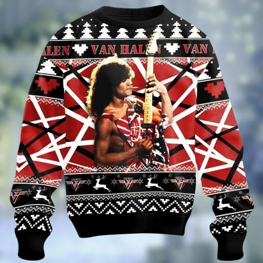 Discover van Rock Band Runnin With The Devil Ugly Christmas Sweater Size XS-5XL NEW