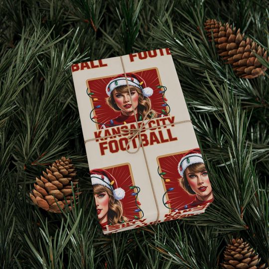 Discover Kansas City Taylor Football Merry Christmas Sports Gift Wrap, Holiday Present Wrap, Christmas Gift Wrap, Gift Packaging