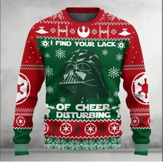 Discover *NEW* Christmas Darth Vader Ugly Sweater, Star Wars Xmas Sweater,Christmas Gift