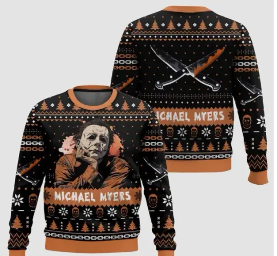 Discover Michael Myers Ugly Xmas Sweater, Friday The 13th Xmas Sweater, Horror Movie Xmas