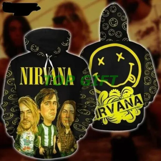 Discover "Nirvana" 3d Unisex Hoodie All Over Printed