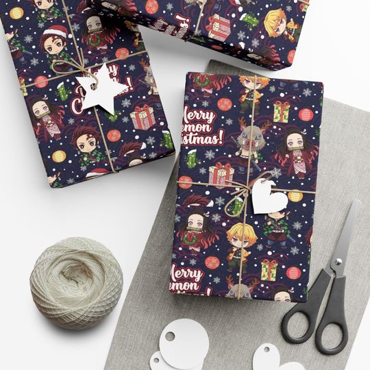 Discover demon Christmas Gift Wrap
