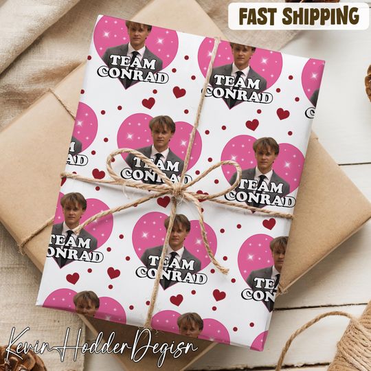 Discover Team Beach Boy Wrapping Paper, Funny Holiday Gift Wrap, Cute Winter Gift Wrapping Paper, Conrad Christmas Gift Wrap For Him Her
