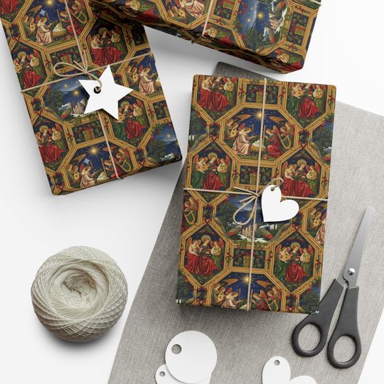Discover Renaissance Wrapping Paper | Vintage Religious Christmas Wrap