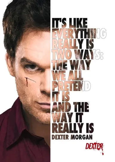Discover DEXTER - TV Series Poster Print A4, Quote ,Wall Art, Unframed