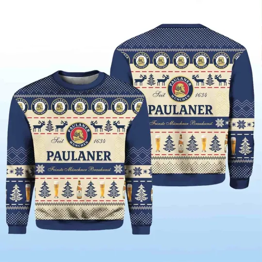 Discover 2025 Paulaner Munchen Ugly Christmas Sweater