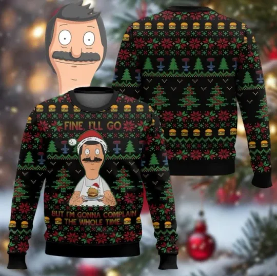 Discover Funny Grumpy Chef Parody Ugly Christmas Sweater Holiday Jumper