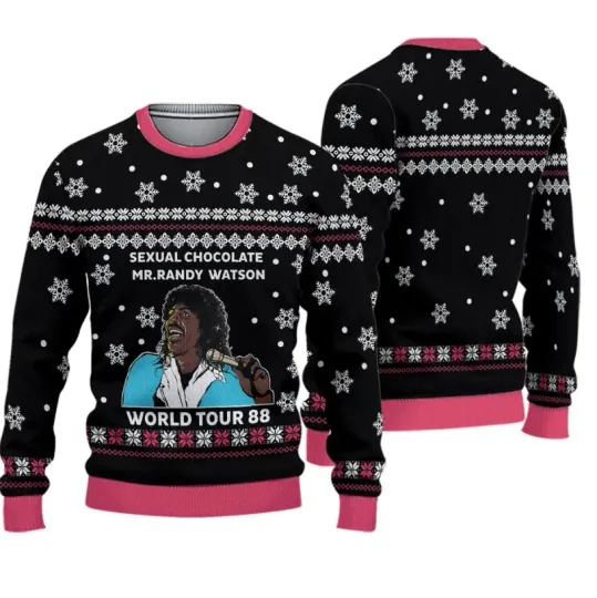 Discover Funny Retro Singer Parody Tour Ugly Christmas Sweater Snowflake Jumper