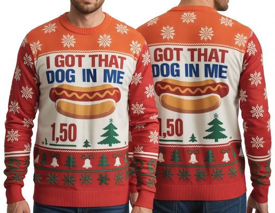 Discover Ugly Christmas Sweater Playful I Got That Dog In Me Sweater