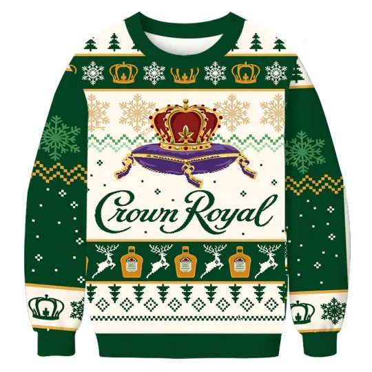 Discover 2025 Crown Royal Reindeer Christmas Ugly Sweatshirt
