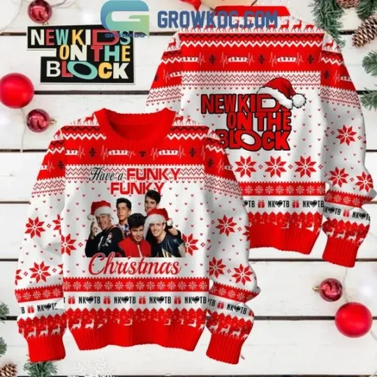 Discover New Kids On The Blocks Funky Funky 2025 Christmas Ugly Sweater