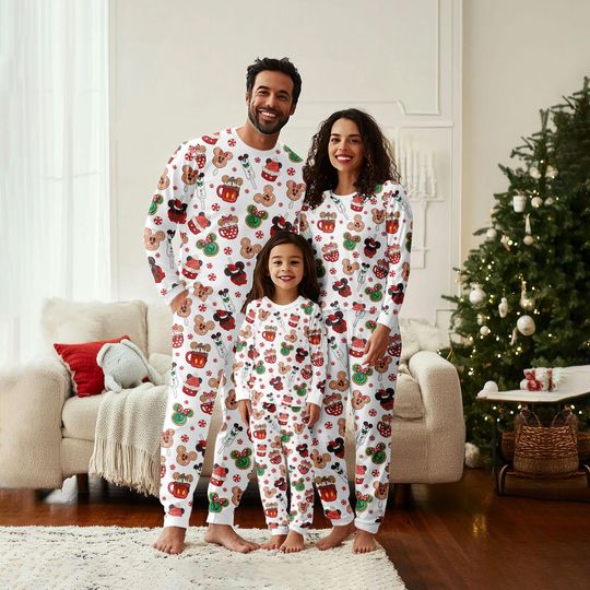 Discover Tis The Season Matching Family Pajamas Set, Christmas Pajamas, Disney Holiday Pajamas, Xmas Pajamas, Mickey and Friends Xmas Pajamas