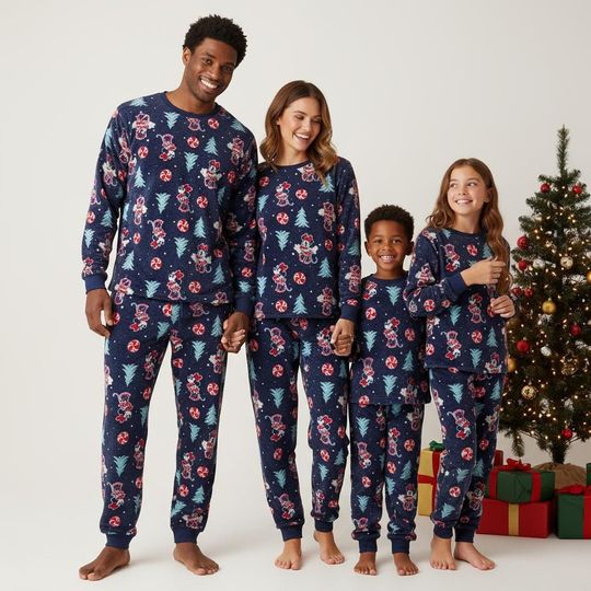 Discover Christmas Family Pajamas, Minnie Long Pajamas, Disney Long Tee & Pants PJs, Family Matching Pajamas Set, Pajama Family Gift
