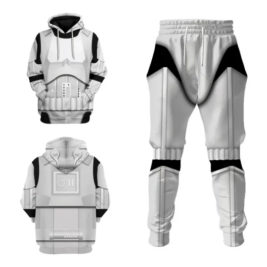 Star Wars Stormtrooper 2 Costume 3D Hoodie Sweatpants Cosplay Casual Tops