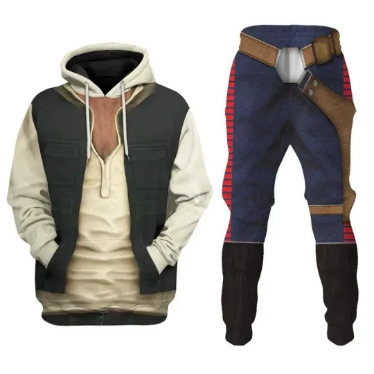 Discover Star Wars Han Solo Costume 3D Hoodie Sweatpants Cosplay Casual Tops