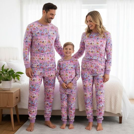 Discover Disney Christmas Family Pajamas, Mickey Minnie Pajama Set, Cute Holiday Matching Pajamas Set, Christmas Gift