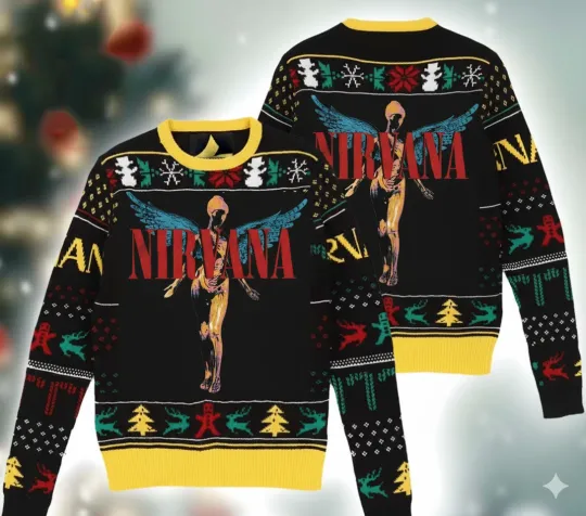 Discover Nirvana Band Christmas Ugly Sweater Men Women
