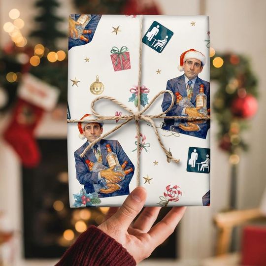 Discover The Office Michael Scott Wrapping Paper, The Office Christmas Gift Wrap, The Office Wrapping Papers, Birthday Christmas Wrapping Gift
