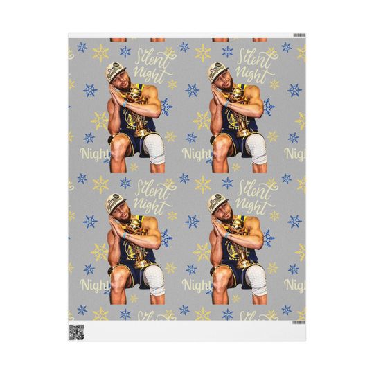 Discover Wrapping Papers, Steph Curry Christmas Celebration, Funny NBA Champion Gold Medalist Holiday Gift Wrap, Sports Fan Xmas Gift Wrap,