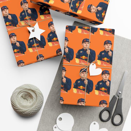 Discover Funny Max Ver stappen Middle Finger Christmas Wrapping Paper: Fan Gift
