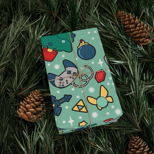 Discover Video Game Wrapping Paper / Nerdy Wrapping Paper / Christmas Wrapping Paper / Video Game Themed (Large Print)
