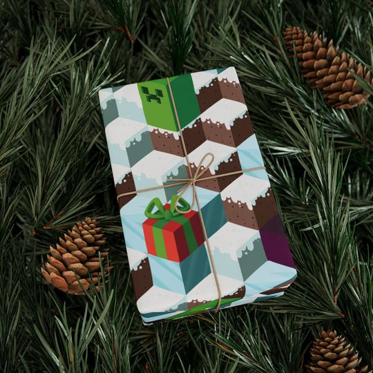Discover Isometric Gaming Wrapping Paper / Isometric Monster Wrapping Paper / Cute Gamer Wrapping Paper / Christmas Gift Wrap / Gamer Gift Wrap