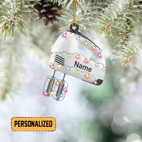 Discover Personalized Baking Mixer Christmas Ornament, Hands Mixer Ornament, Baking Ornament, Bakery Ornament Decor, Baker Ornament Gift